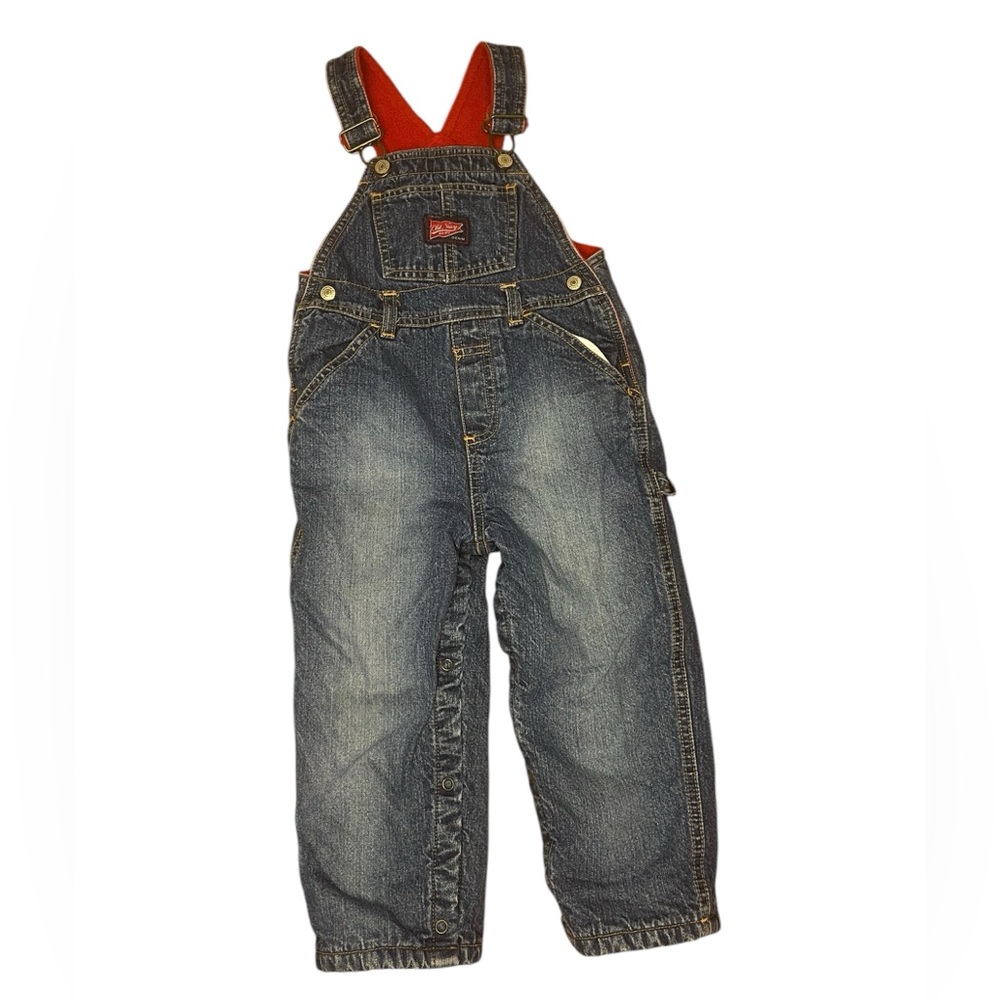 Vintage 2002 Old Navy Fleece Lined Overalls Size 2T
